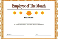 10+ Employee Of The Month Certificate Template Word Free Throughout Employee Of The Month Certificate Template