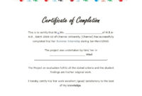 11+ Certificate Of Completion Templates | Free Word, Excel Throughout Free Completion Certificate Templates For Word