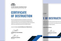 12+ Certificate Of Destruction Template Pdf, Word, Ai Within Certificate Of Destruction Template