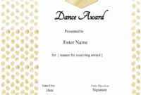 13+ Dance Certificate Template | Free Printable Word & Pdf Pertaining To Amazing Dance Certificate Template