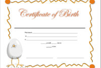 14 Free Birth Certificate Templates (Ms Word &amp;amp; Pdfs … Glagos Pertaining To Free Birth Certificate Templates For Word