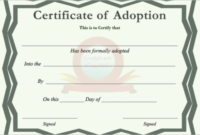 17+ Adoption Certificate Templates Free Pdf, Word Design With Best Child Adoption Certificate Template