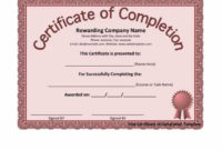 21+ Free 42+ Free Certificate Of Completion Templates Throughout Certification Of Completion Template