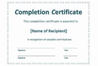 21+ Free 42+ Free Certificate Of Completion Templates Within Certificate Of Completion Template Free Printable
