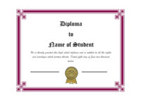 30 Real &amp;amp; Fake Diploma Templates (High School, College With Simple Free Printable Graduation Certificate Templates