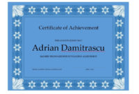 40 Great Certificate Of Achievement Templates (Free In Free Printable Certificate Of Achievement Template