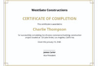 55+ Free Completion Certificate Templates [Customize With Certificate Template For Project Completion