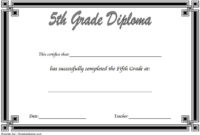 5Th Grade Graduation Certificate Template 1 | Graduation Inside Top 5Th Grade Graduation Certificate Template