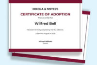 8+ Free Adoption Certificate Templates Word (Doc) | Psd In Best Child Adoption Certificate Template