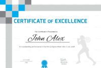 Athletic Excellence Certificate Design Template In Psd, Word Pertaining To Amazing Athletic Certificate Template