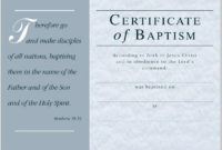 Baptism Certificate Template Church Of England Templates In New Baptism Certificate Template Word