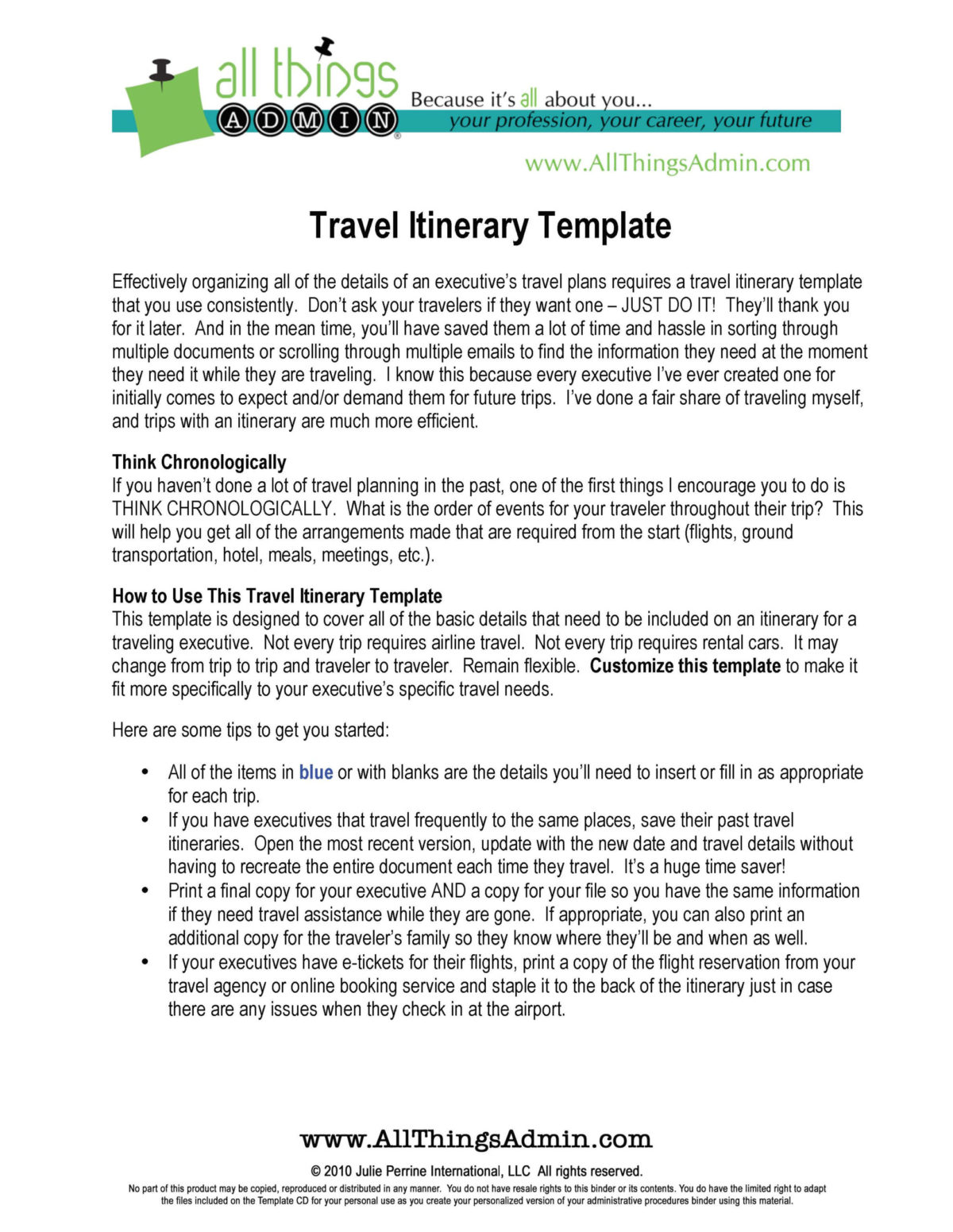 Basic Flight Itinerary Template Pdf Format | E Database Intended For Executive Assistant Travel Itinerary Template