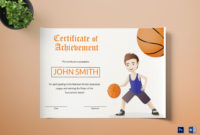 Basketball Certificate Template In Basketball Certificate Within Best Basketball Certificate Template