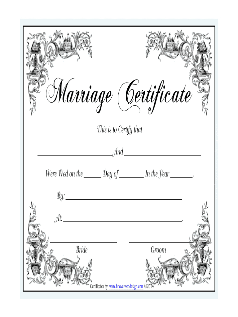 Blank Marriage Certificate Template Best Business Templates In Simple Blank Marriage Certificate Template