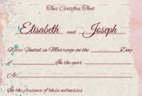 Blank Marriage Certificate Template Best Business Templates With Blank Marriage Certificate Template