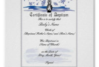 Certificat De Baptême De Bébé Garçon Poster | Zazzle Inside Felicitation Certificate Template