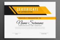 Certificate Award Diploma Template In Yellow Color In Free Art Certificate Templates