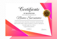 Certificate Colorful Template Colorful Wave Design 246271 For Best Design A Certificate Template