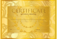 Certificate, Diploma Golden Design Template, Colorful Intended For Fantastic Certificate Scroll Template