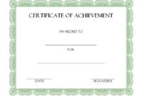 Certificate Of Achievement Template Word Free [10+ Awards] Regarding Awesome Free Printable Certificate Of Achievement Template