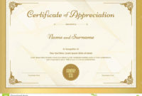 Certificate Of Appreciation Template ~ Addictionary Intended For Certificate Of Recognition Word Template