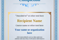 Certificate Of Completion Free Quality Printable Regarding Free Certificate Of Completion Template Free Printable