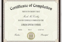 Certificate Of Completion Template | Zazzle | Desain Pertaining To Free Certification Of Completion Template