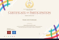 Certificate Of Participation Template Royalty Free Vector For Top Conference Participation Certificate Template