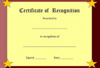 Certificate Of Recognition Template Certificate Regarding Top Classroom Certificates Templates