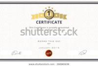Certificate Template First Place Concept Certificate Stock Intended For First Place Award Certificate Template