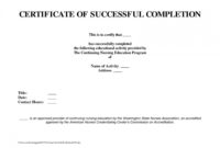 Certificate Template For Project Completion Professional Throughout Certificate Template For Project Completion