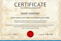 Certificate Template With Guilloche Pattern, Frame Border Intended For First Place Certificate Template