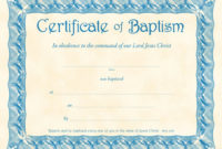Christian Baptism Certificate Template Best Templates For Amazing Christian Certificate Template