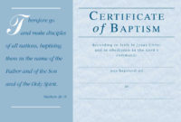 Christian Baptism Certificate Template Great Sample In Christian Certificate Template