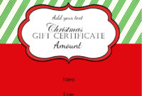 Christmas Gift Certificate Templates | Christmas Gift In Free Christmas Gift Certificate Templates
