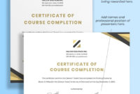 Course Completion Certificate Template [Free Pdf] Word Throughout Class Completion Certificate Template