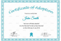 √ 20 Child Adoption Certificate Template ™ In 2020 | Pet For Best Child Adoption Certificate Template