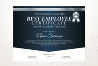 Editable Best Employee Certificate Template Corporate For Employee Of The Year Certificate Template Free
