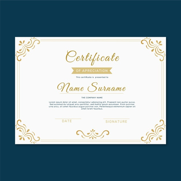 Elegant Certificate Template | Free Vector Regarding Free Elegant Certificate Templates Free