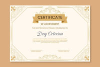 Elegant Theme For Certificate Template | Certificate With Best Elegant Gift Certificate Template