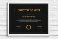 Employee Of The Month Award Certificate | Certifreecates Throughout Stunning Employee Of The Month Certificate Template