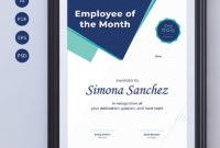 Employee Of The Month Certificate Template Pertaining To Within Professional Employee Of The Month Certificate Templates