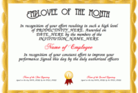 Employee Of The Month Certificate Template With Picture (2 Throughout Fascinating Employee Of The Month Certificate Template With Picture