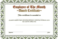 Employee Of The Month Certificate Template Word Free [2020] Inside Fascinating Employee Of The Month Certificate Template With Picture