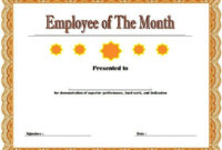 Employee Of The Month Certificate Templates Free In 2020 Regarding Employee Of The Month Certificate Template With Picture