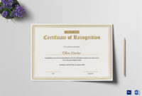 Employee Recognition Certificate Design Template In Psd, Word With Stunning Employee Anniversary Certificate Template