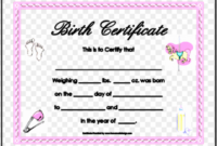 Fake Birth Certificate Maker Free / Birth Certificate Throughout Fresh Editable Birth Certificate Template