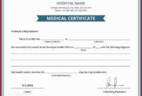 Fake Medical Certificate Template Download | Doctors Note With Amazing Fake Medical Certificate Template Download