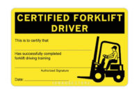 Forklift Certification Wallet Card Template Free For Amazing Forklift Certification Card Template