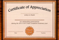 Formal Certificate Of Appreciation Template For The Best Regarding Employee Anniversary Certificate Template